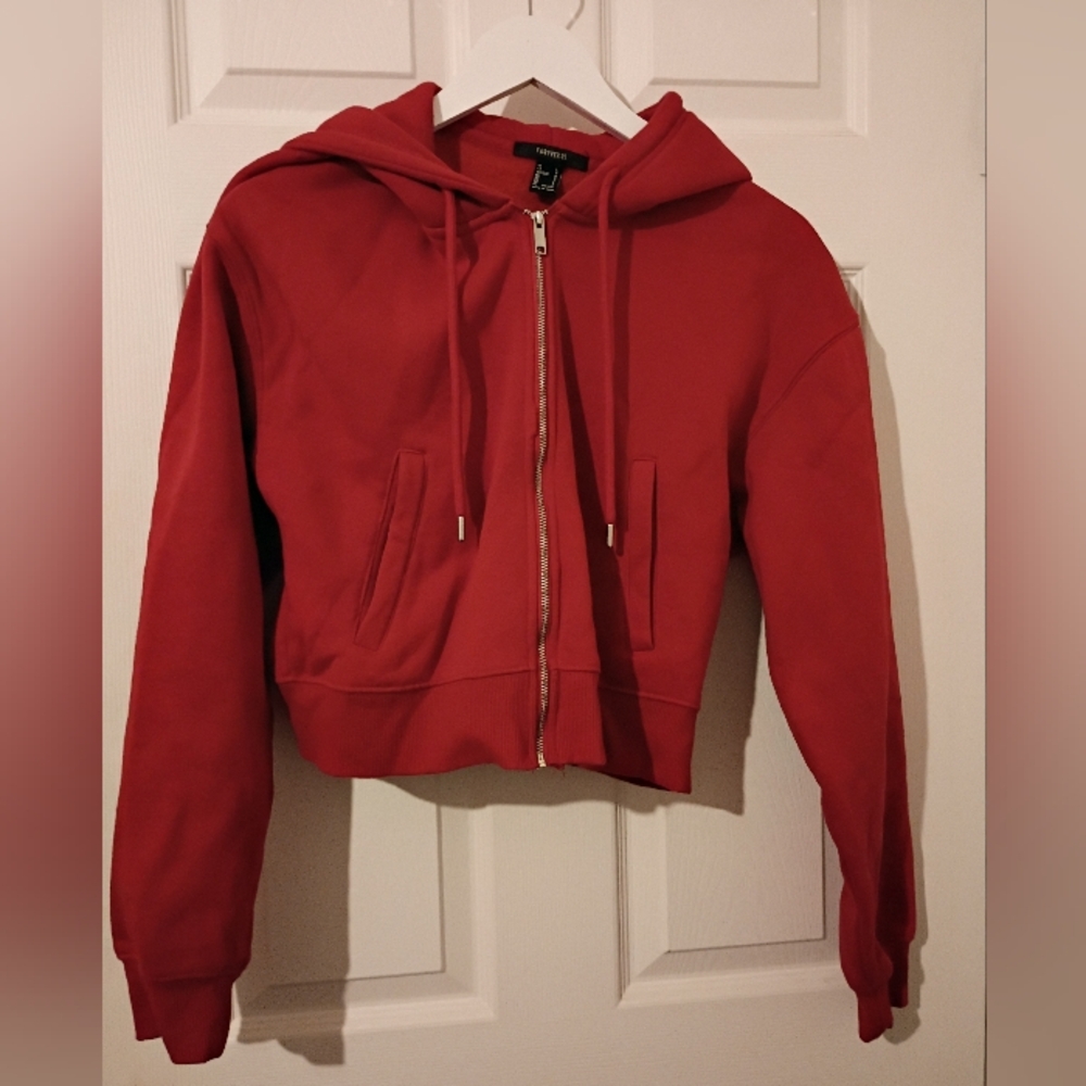 Forever 21 Red ♥️ Crop Hoodie